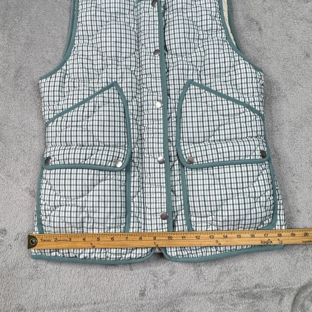 J. Crew Signature Puffer Vest Green PrimaLoft Small‎ Womens Excellent Condition! - Picture 11 of 14